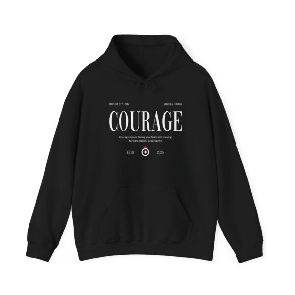 Courage Definition Hoodie — Inspirational Quote Pullover for Motivation & Mental Health Awareness