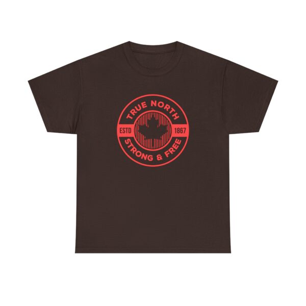 True North "Strong & Free" T-Shirt — Canadian Maple Emblem Tee