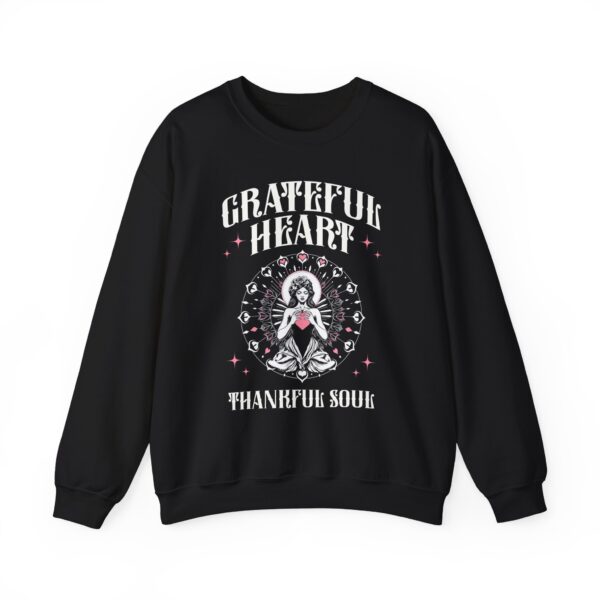 Grateful Heart, yoga,  Crewneck Sweatshirt — Thankful Soul Graphic