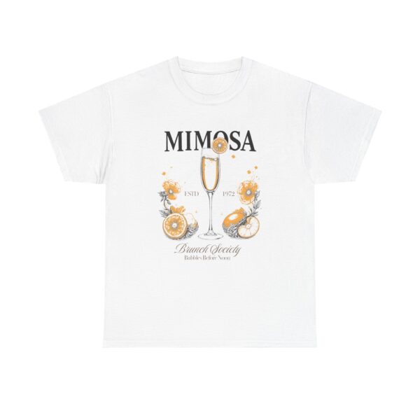 Mimosa Brunch Tee — Champagne Glass & Donut Floral Graphic T-Shirt