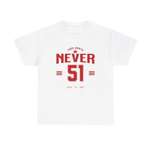 Never 51 T-Shirt — Retro Athletic 'True North' Graphic Tee