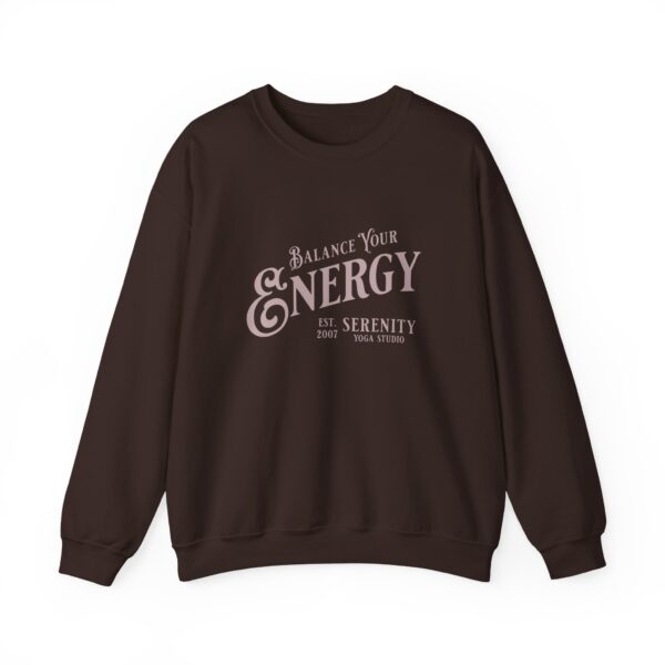 Crewneck Sweatshirt - "Balance Your Energy" Serenity Graphic, yoga, typo