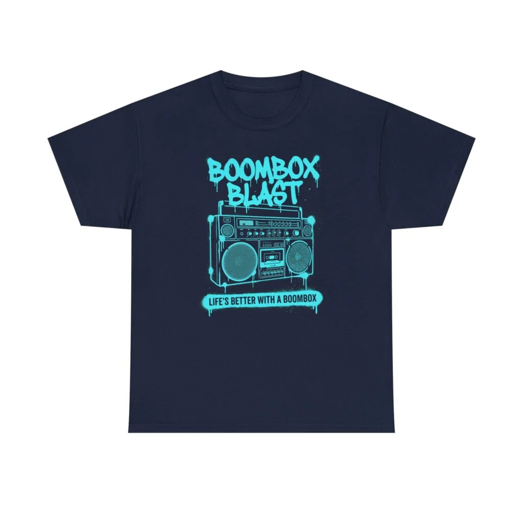 Boombox Blast Tee — "Life’s Better with a Boombox" Retro Radio Graphic T-Shirt