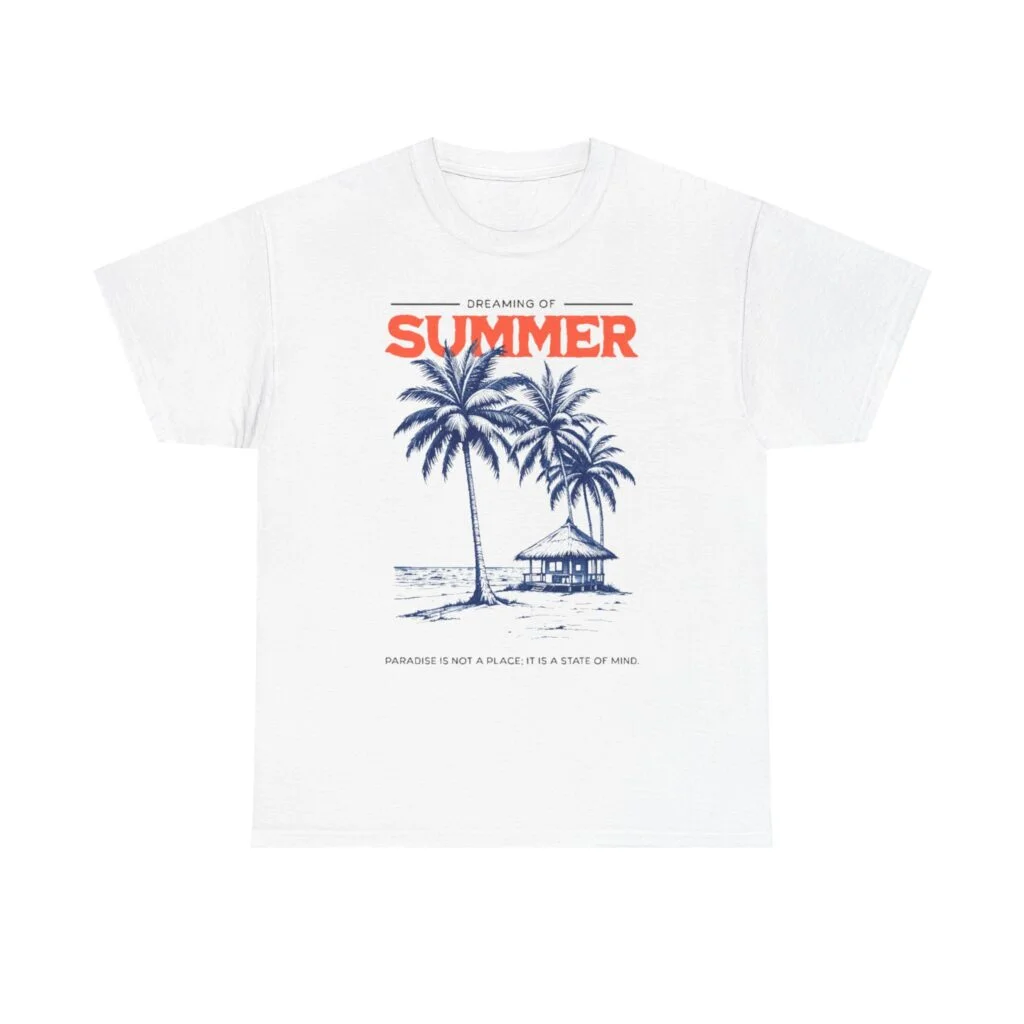 Summer Palm Beach T-Shirt — Retro Tropical "Summer" Graphic Tee