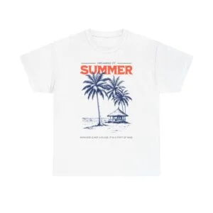 Summer Palm Beach T-Shirt — Retro Tropical "Summer" Graphic Tee
