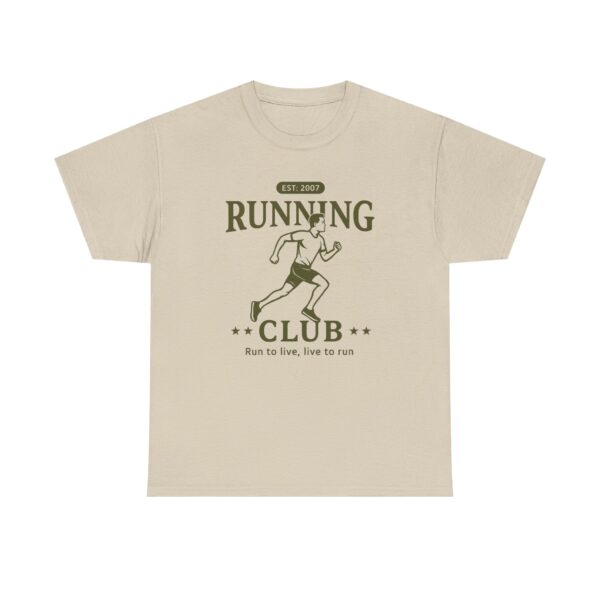 Running Club T-Shirt — Retro Runner Graphic Tee (“Run to live, live to run”)