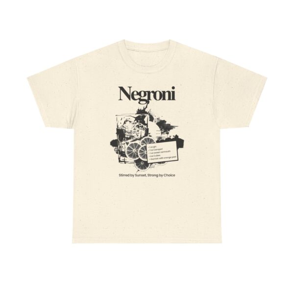 Negroni Vintage Cocktail Tee — Retro Bar Drink Recipe Shirt
