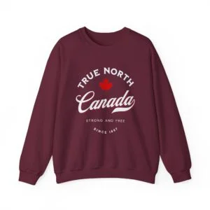 Canada Maple Leaf Crewneck Sweatshirt – True North Canada Script