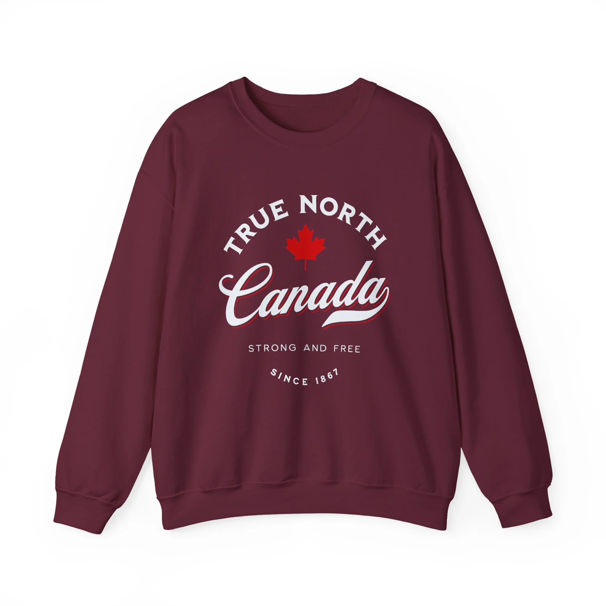 Canada Maple Leaf Crewneck Sweatshirt – True North Canada Script