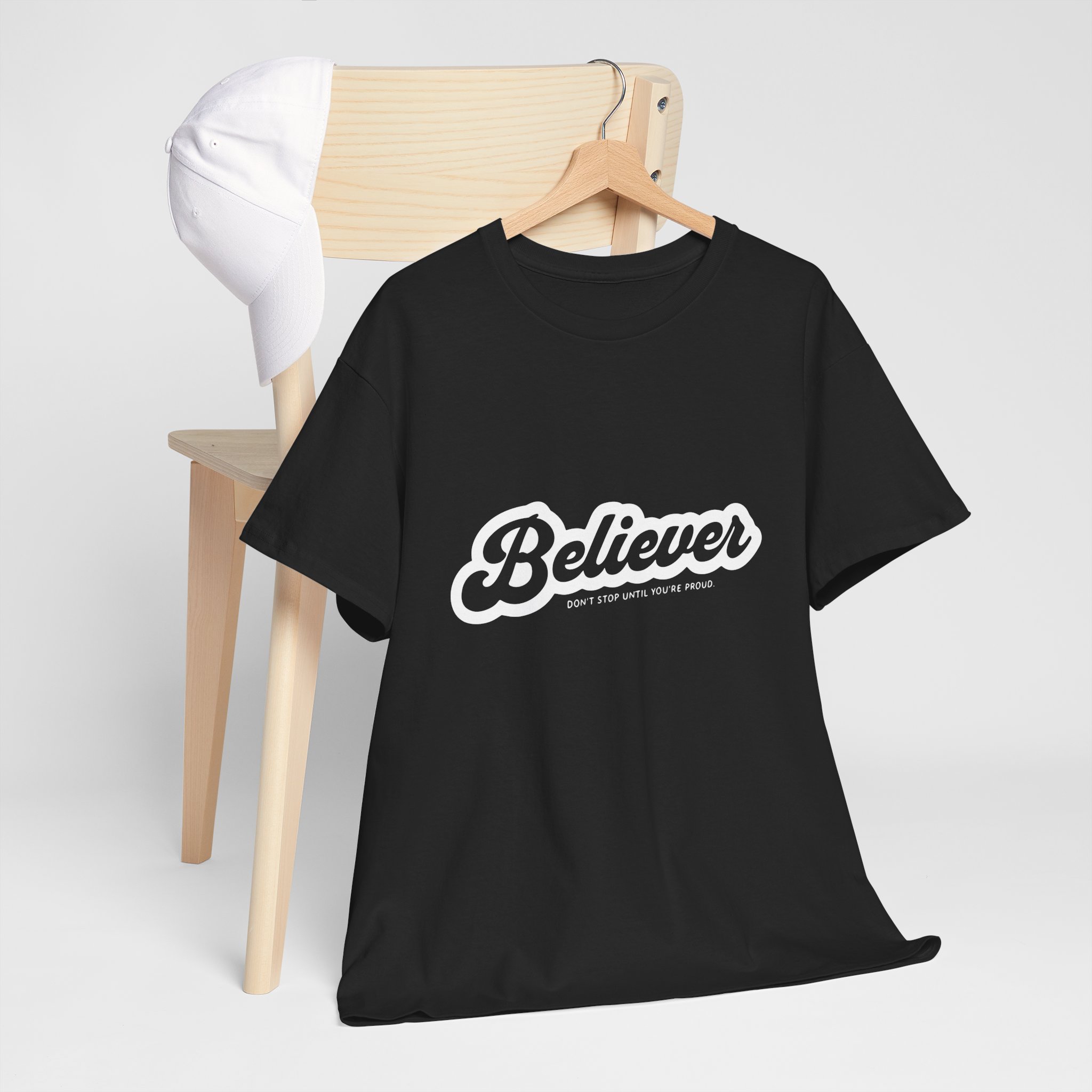 Believer Script Tee — Retro Inspirational Graphic T-Shirt - Image 6