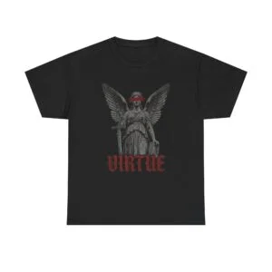 Virtue Angel Statue Tee – Gothic Angel Graphic T-Shirt