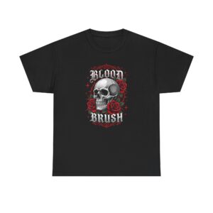 Skull & Roses 'Blood Brush' Graphic Tee