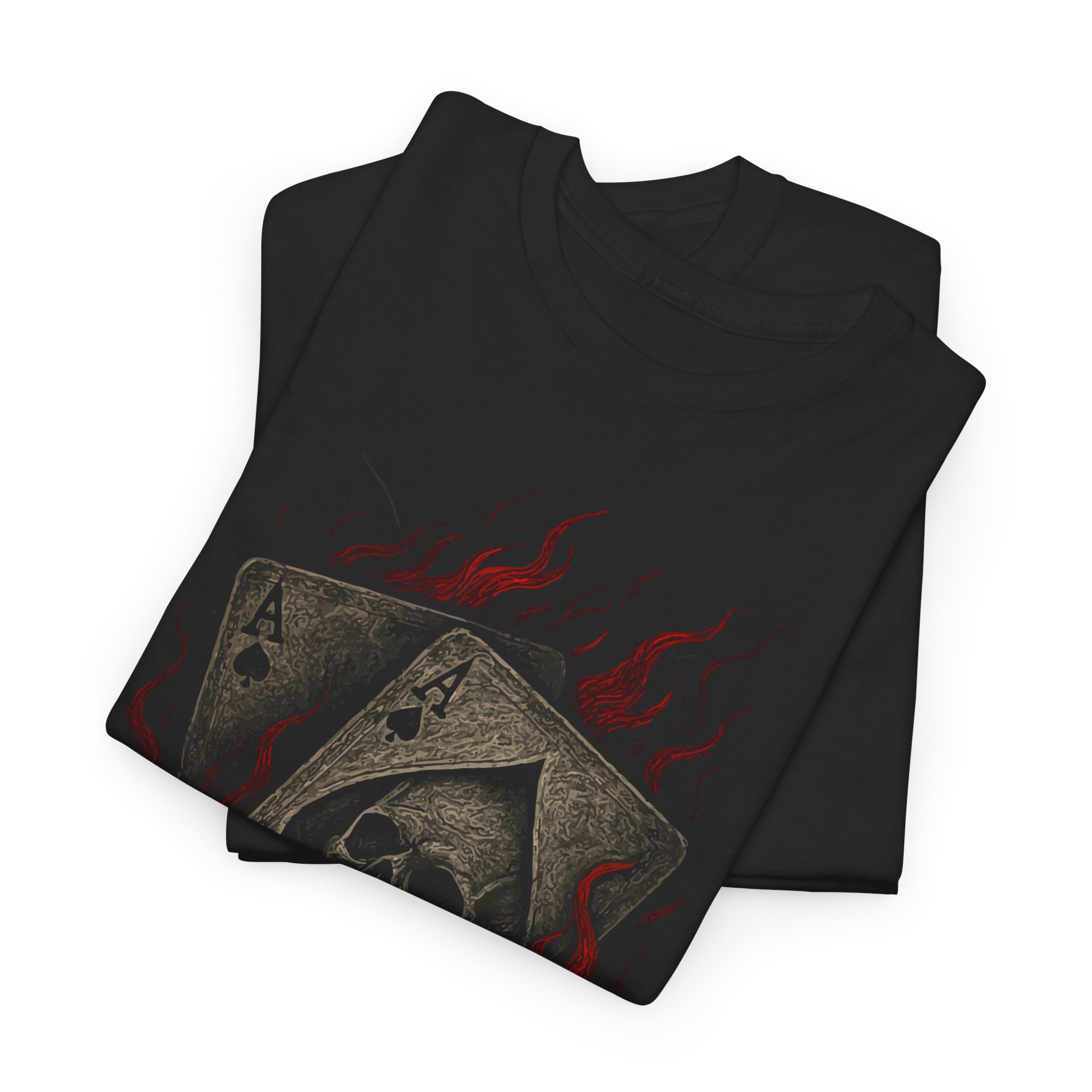 Skull & Dice Tee — Dark Gothic Playing Cards Graphic Shirt - Image 5