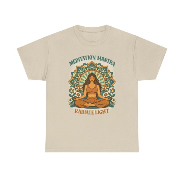 Meditation Mantra Tee — "Radiate Light" Yoga T-Shirt