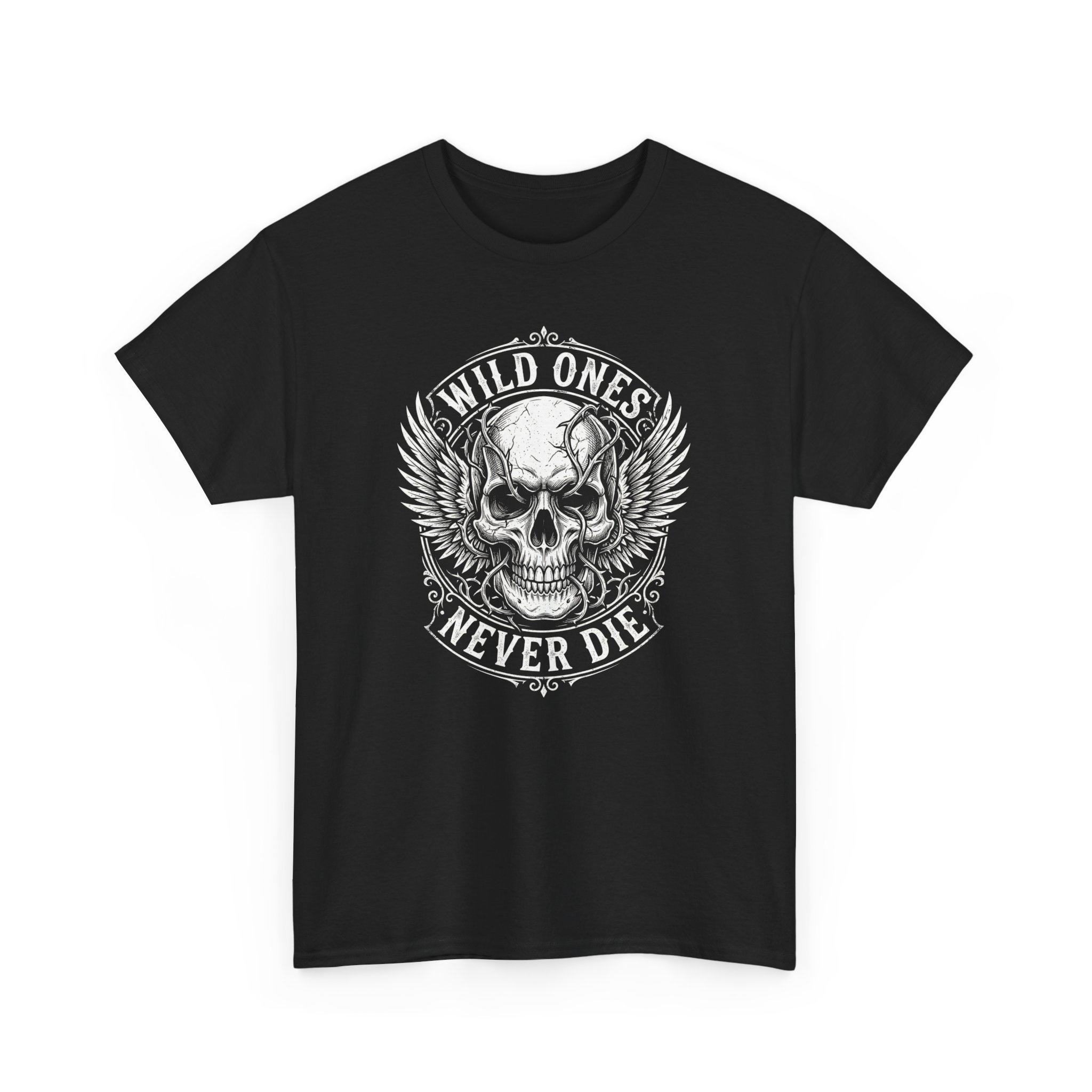 Skull 'Wild Ones Never Die' Graphic Tee - Image 3