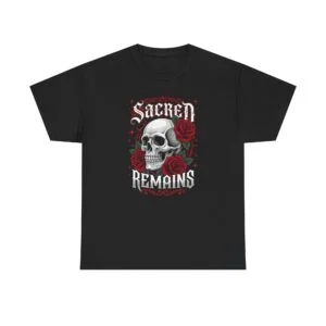 Skull & Roses Tee — "Sacred Remains" Gothic Graphic T-Shirt