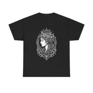 T-Shirt — Vintage Goddess Floral Portrait Tee