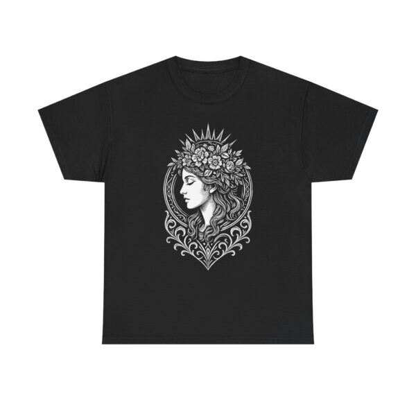 T-Shirt — Vintage Goddess Floral Portrait Tee
