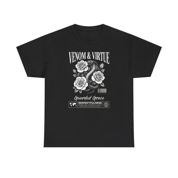 Venom & Virtue Snake Tee — Gothic Rose Graphic T-Shirt