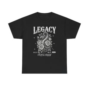Legacy Snake Rose T-Shirt — Vintage Tattoo Style Graphic Tee
