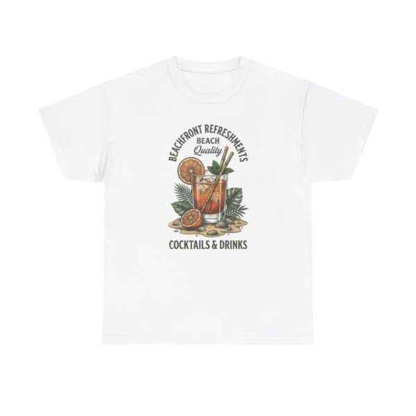Beachfront Cocktails T-Shirt — 'Cocktails & Drinks' Vintage Beach Bar Tee