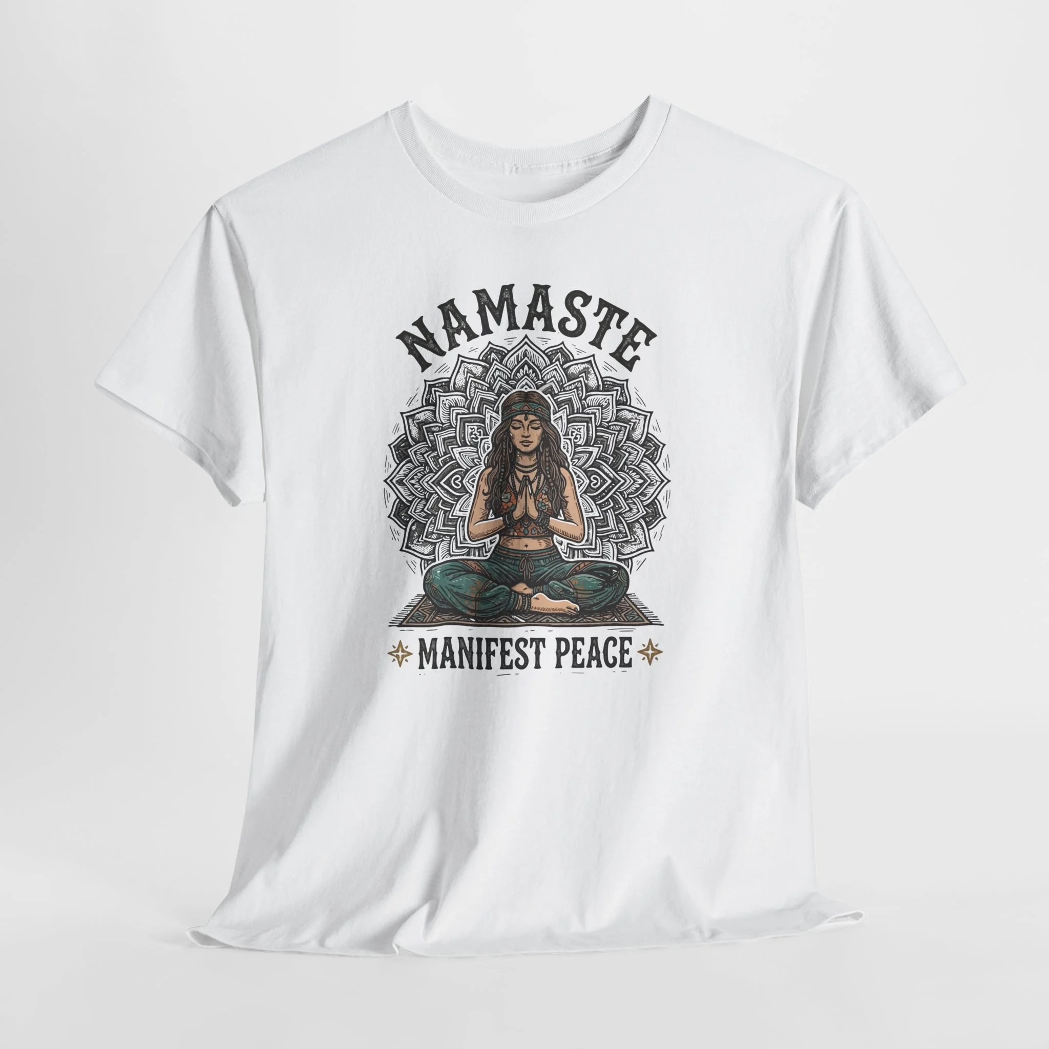 Namaste Manifest Peace T-Shirt — Yoga Meditation Graphic Tee - Image 6