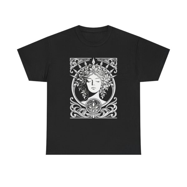Art Nouveau Goddess T-Shirt — Vintage Floral Medusa Design