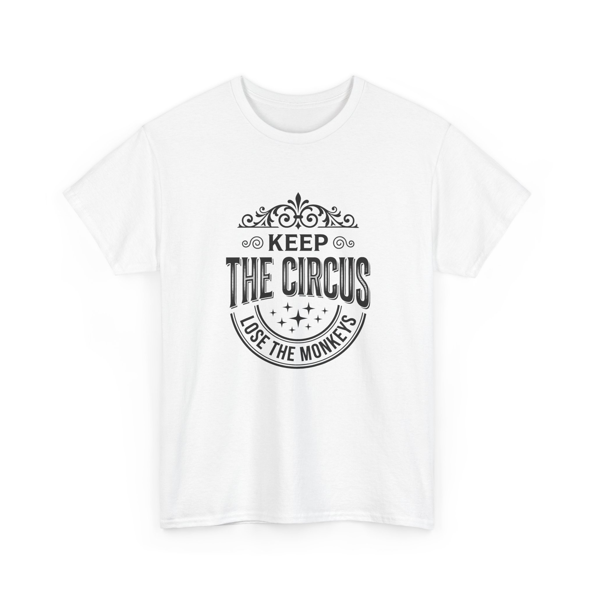 Keep The Circus Tee — "Lose The Monkeys" Vintage Badge Graphic T‑Shirt - Image 3