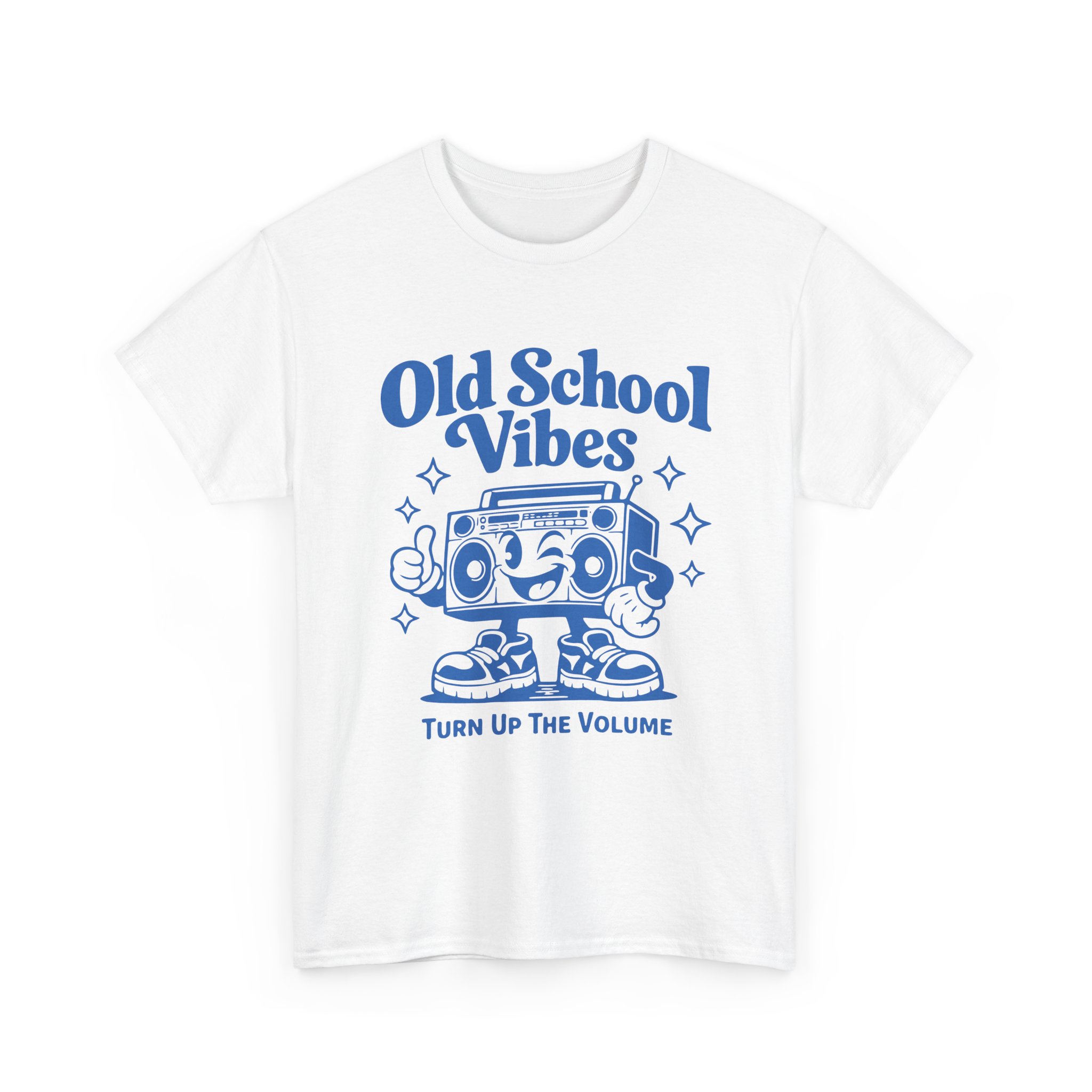 Old School Vibes Tee — Retro Boombox "Turn Up The Volume" Graphic Shirt - Image 3