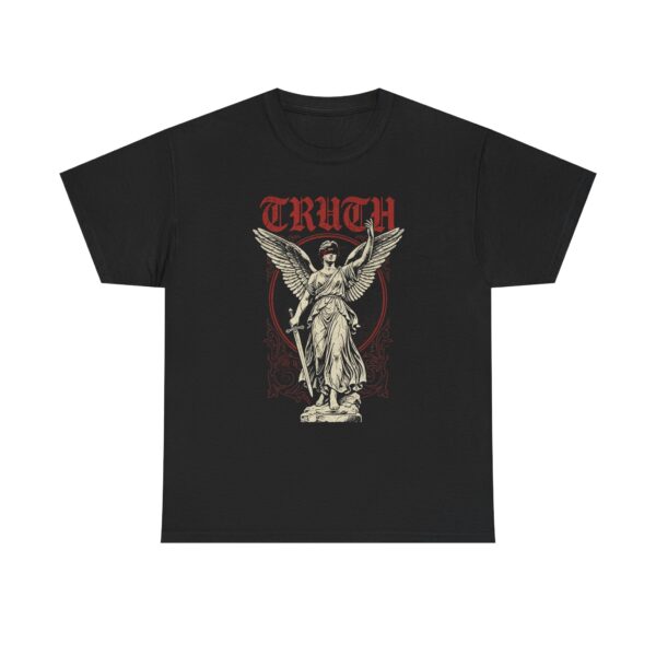 Truth Angel Graphic Tee — Gothic Statue Vintage Rock T-Shirt