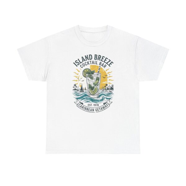 Island Breeze Cocktail Bar T-Shirt — Caribbean Getaway Graphic Tee