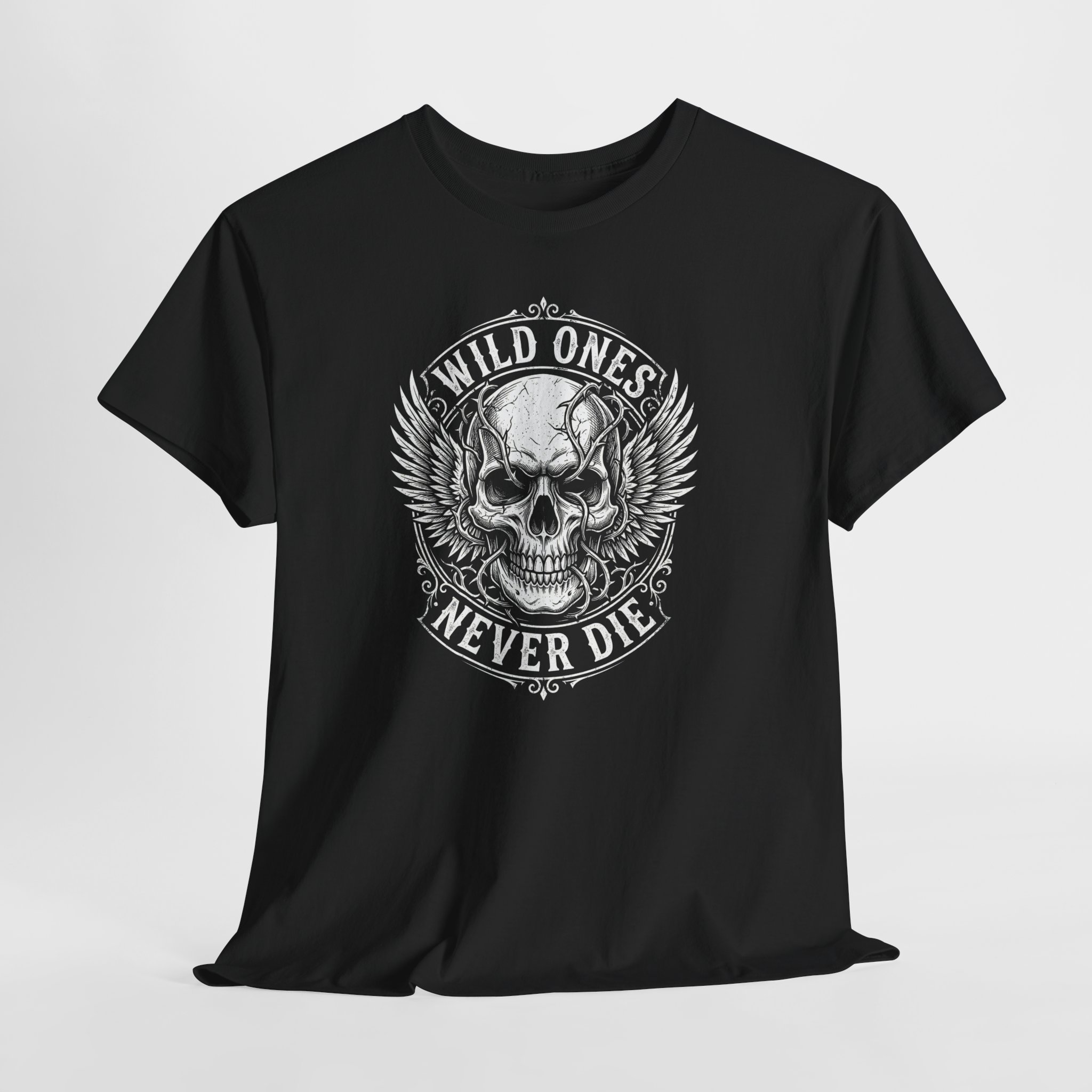 Skull 'Wild Ones Never Die' Graphic Tee - Image 6