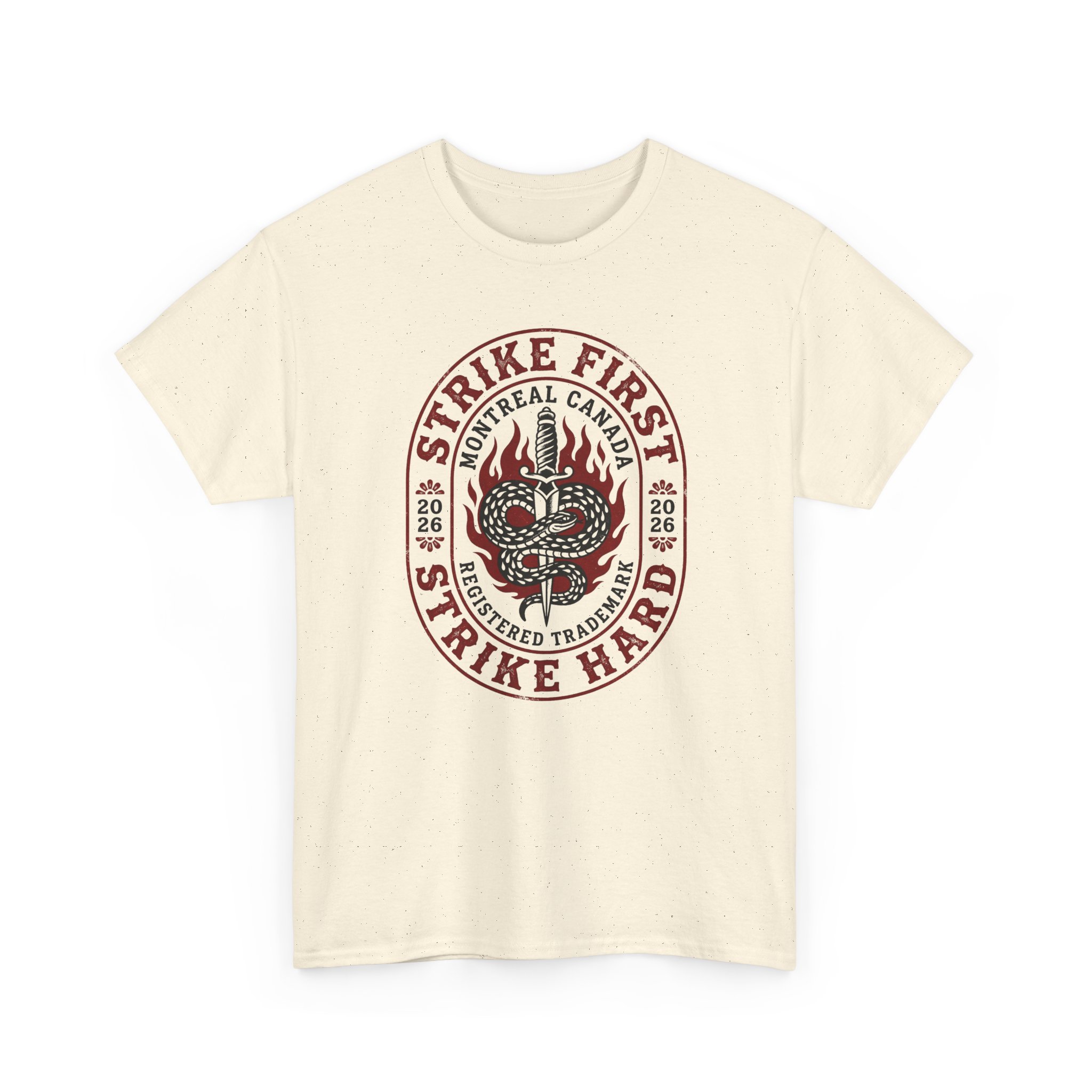 Strike First Strike Hard Tee — Retro Martial Arts Cobra Graphic T-Shirt - Image 3