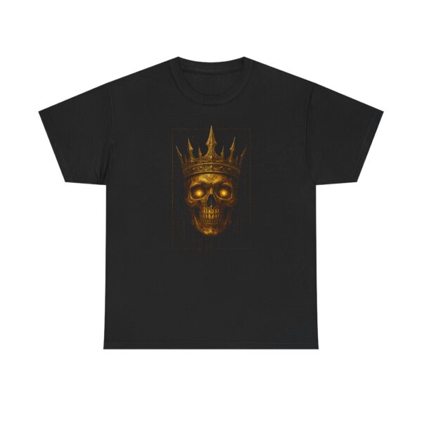 Gold Skull King T-Shirt — Gothic Crowned Skull Graphic Tee