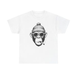 Graphic Tee — Beanie Monkey Smoking Design
