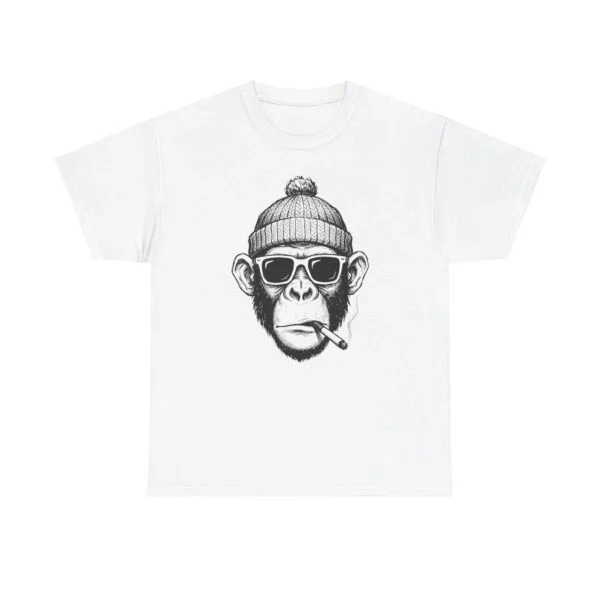 Graphic Tee — Beanie Monkey Smoking Design