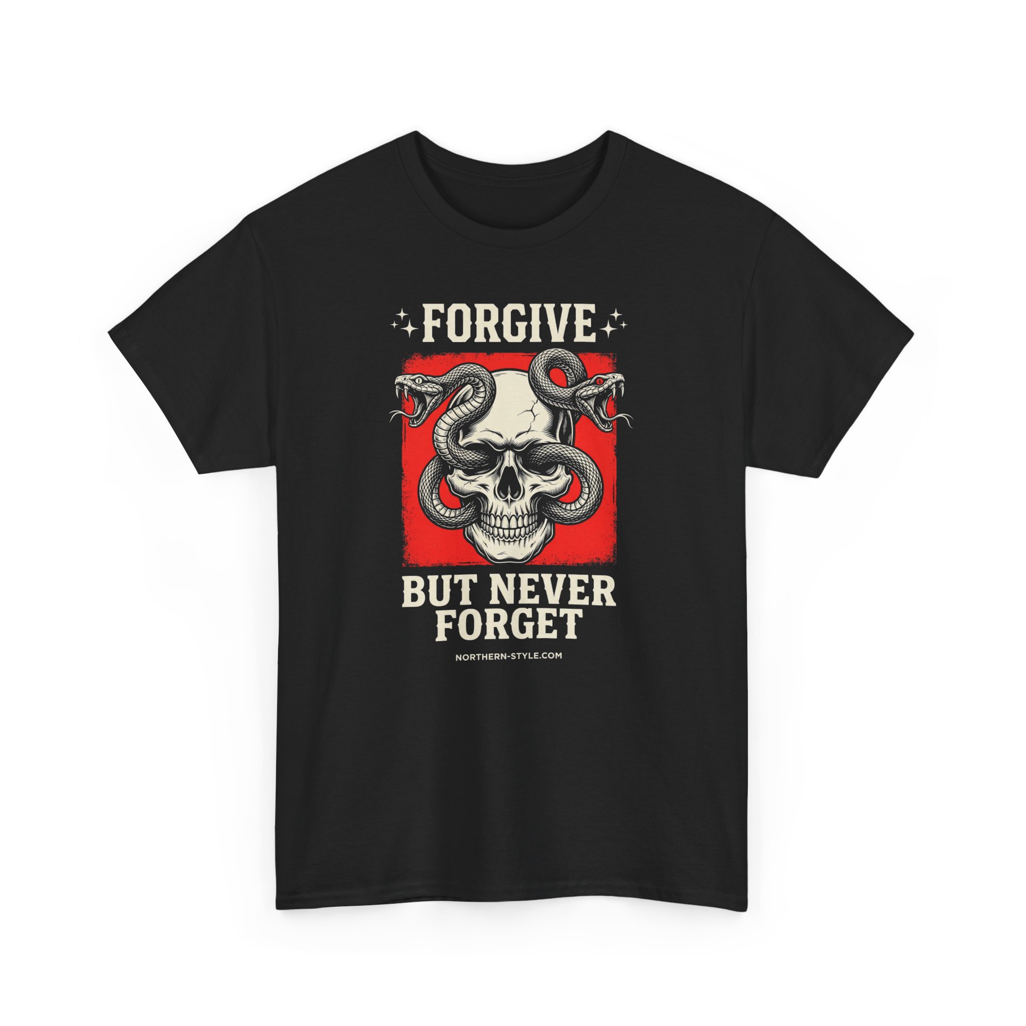 Forgive But Never Forget Skull Tee - Image 3