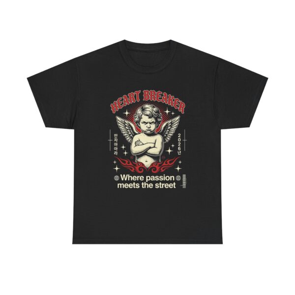 Heartbreaker Angel Tee — 'Where Passion Meets the Street' Vintage Cherub Graphic Shirt