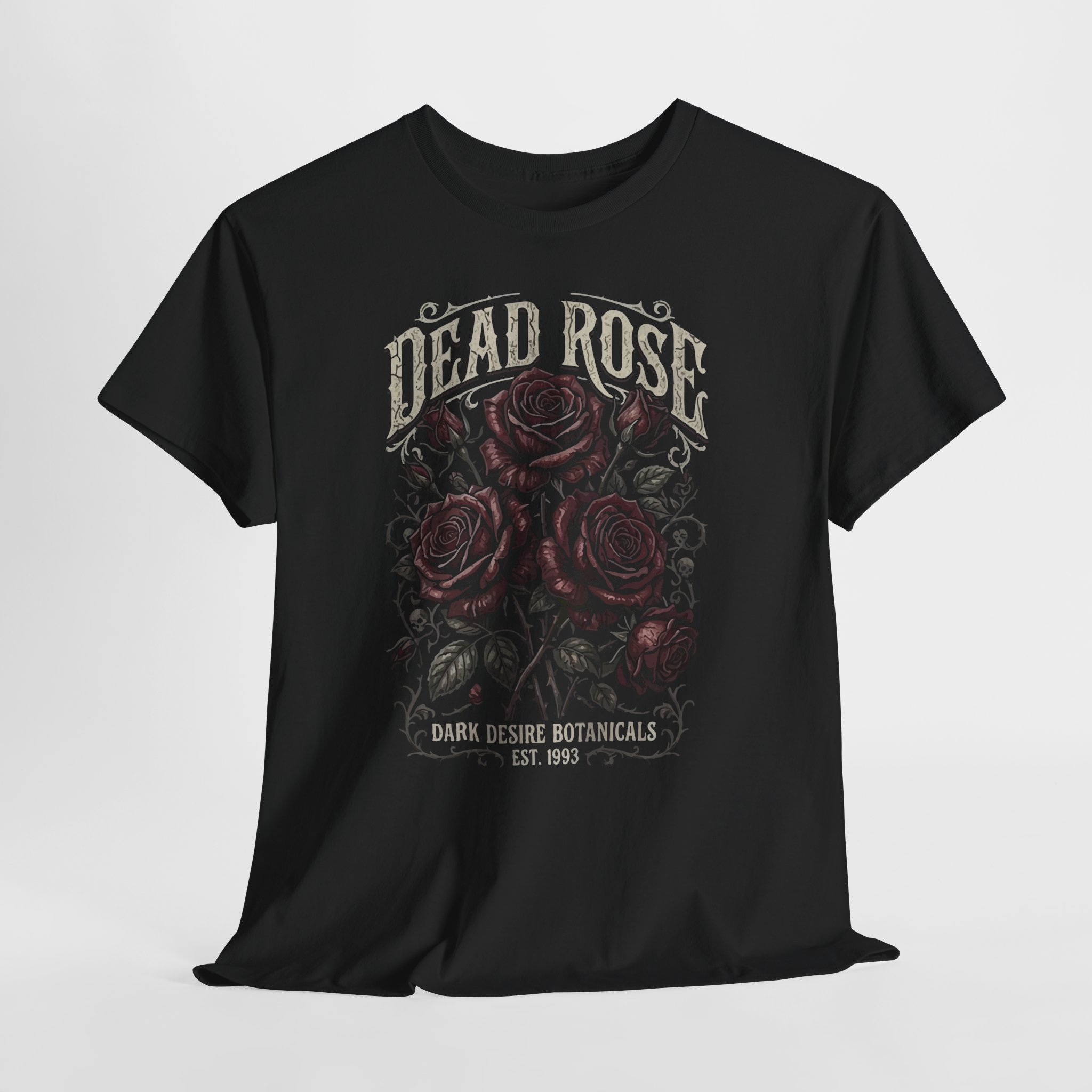 Dead Rose Graphic Tee — Dark Botanical Gothic Shirt - Image 6