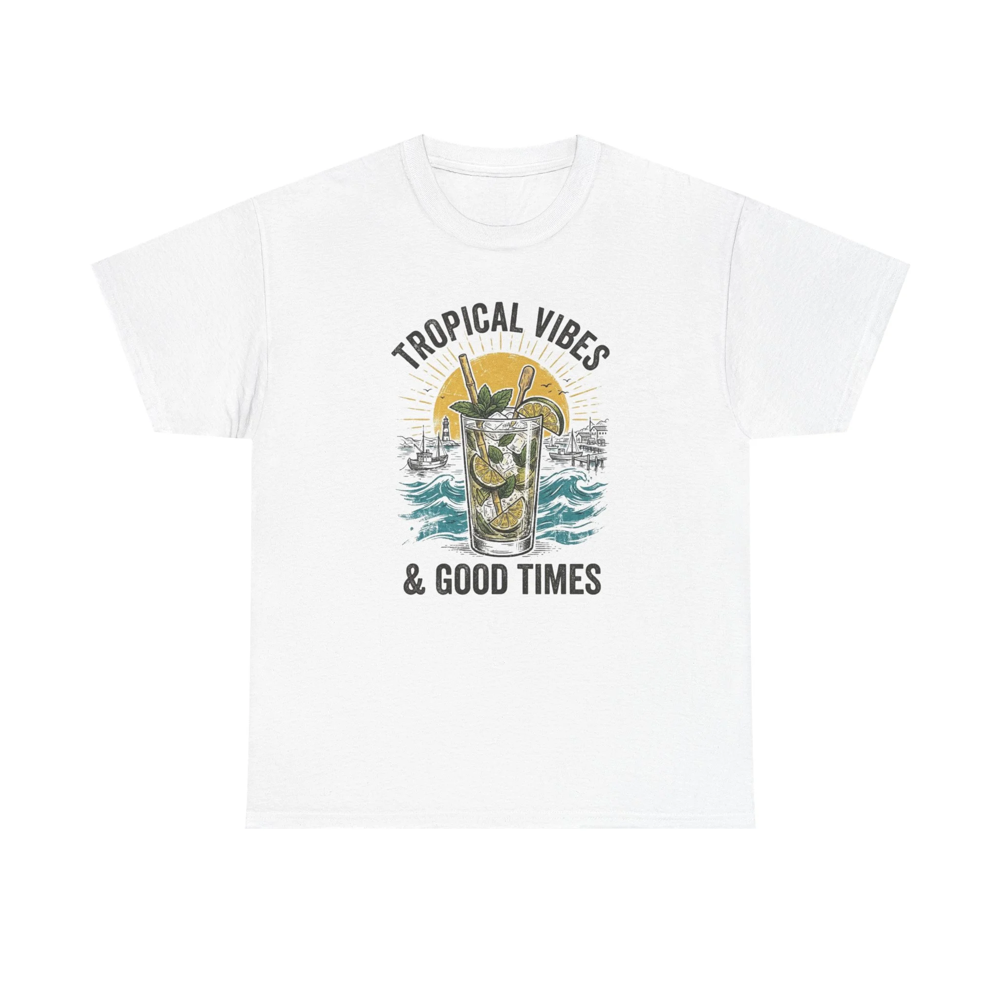 T-Shirt — Tropical Vibes & Good Times Cocktail Graphic Tee