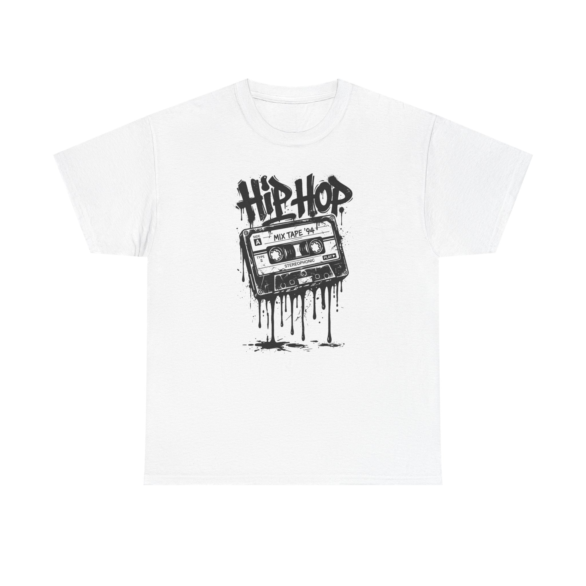 Hip Hop Cassette Tee – Retro Graffiti Music Shirt
