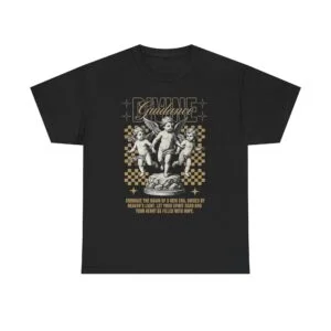 Divine Guidance, Guardian Cherubs Tee — Vintage Angel Graphic T-Shirt