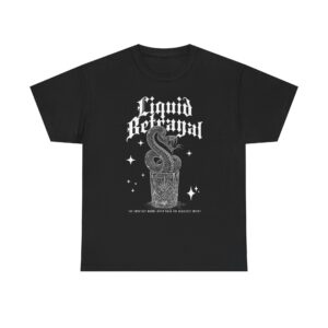 Liquid Betrayal T‑Shirt — Gothic Snake Drink Graphic Tee