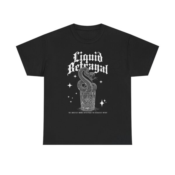 Liquid Betrayal T‑Shirt — Gothic Snake Drink Graphic Tee