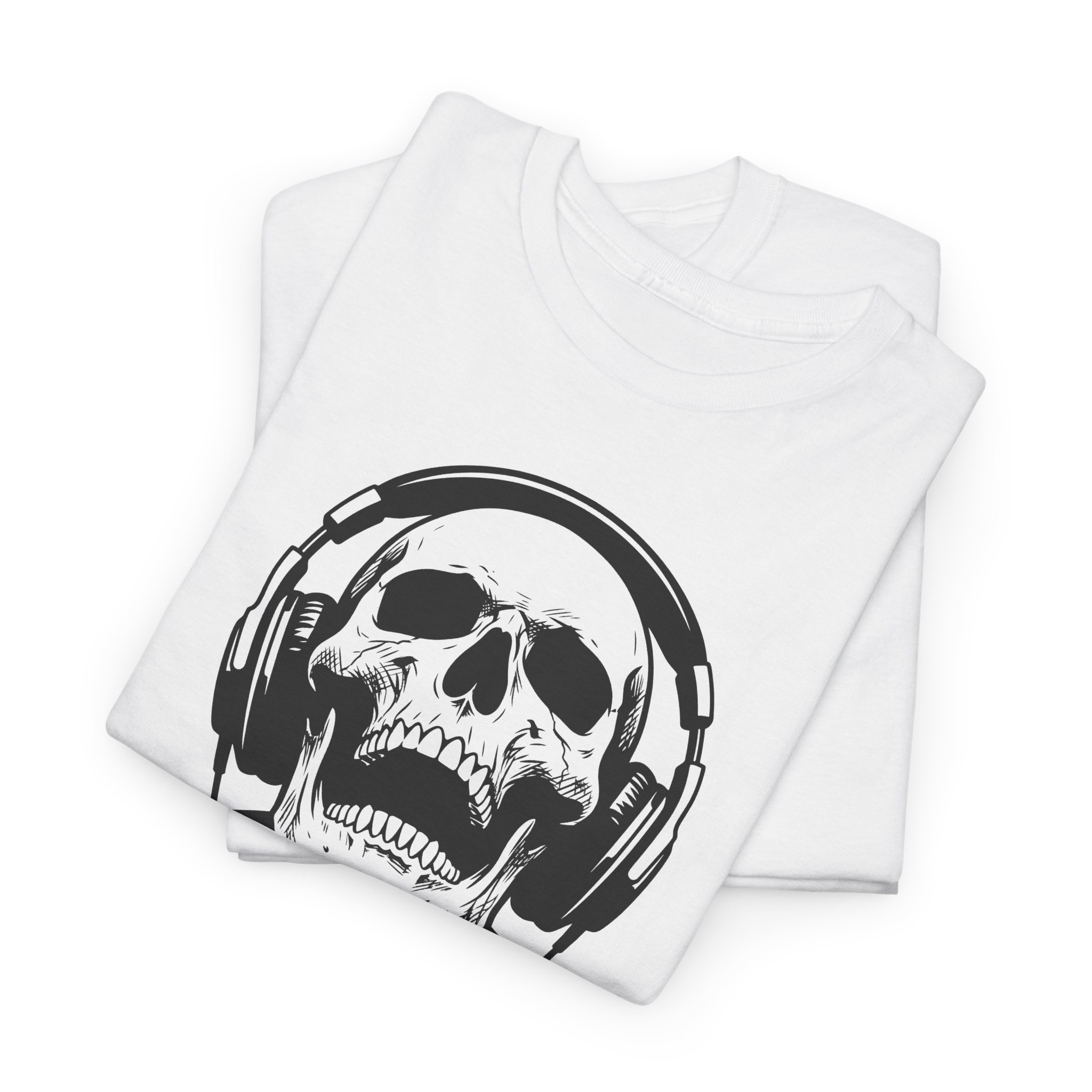 Skull DJ T‑Shirt — Headphone Skeleton Graphic Tee - Image 5
