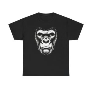 Gorilla Face Graphic Tee — Bold Primal Ape Portrait T-Shirt