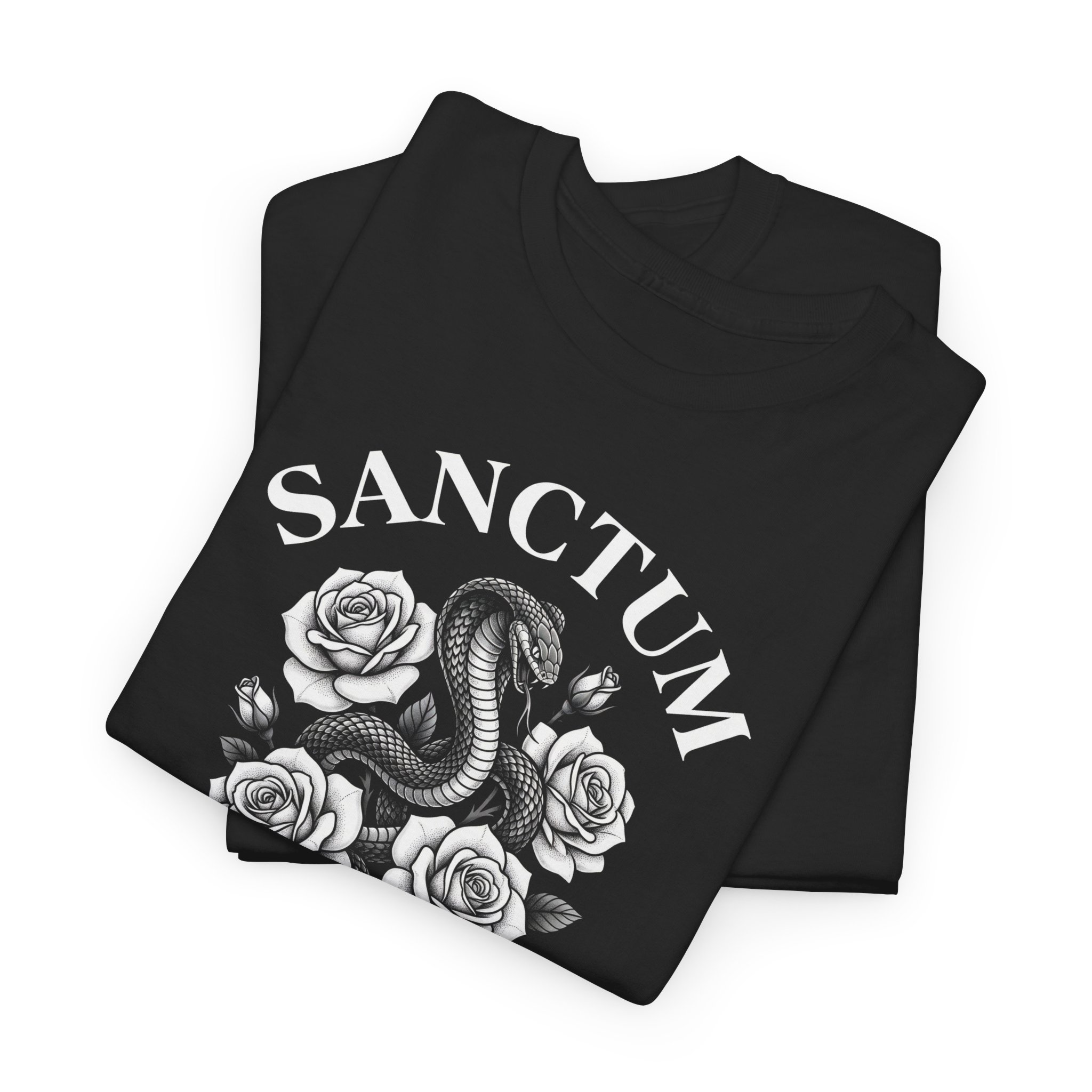 Sanctum 'Beauty in the Bite' Rose & Snake T-Shirt - Image 5
