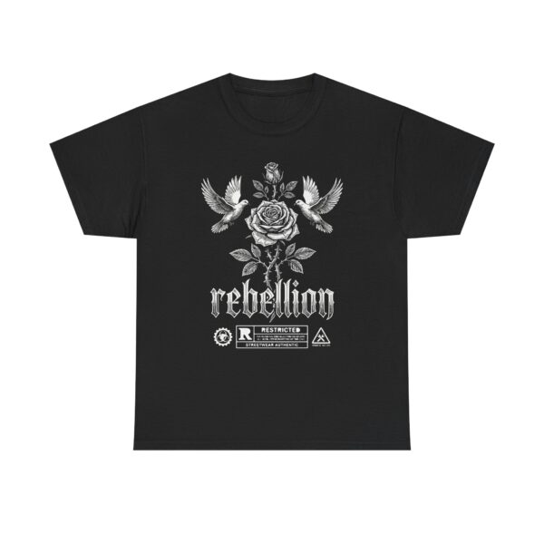 Rebellion Rose Tee — Gothic Floral Graphic T-Shirt
