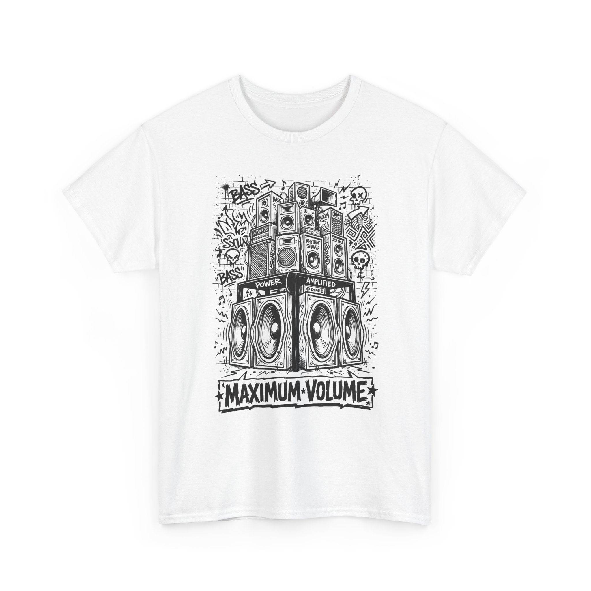 Maximum Volume Speaker Stack T-Shirt — Vintage Sound System Music Tee - Image 3