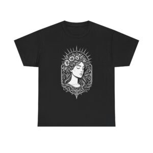 Goddess Floral Tee — Vintage Halo Woman Graphic T-Shirt